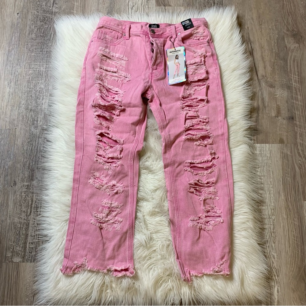 Simple Society High Rise Cropped Straight Women's Denim Jeans
